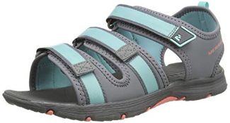 BRAND NEW BOXED Merrell Kids Hydro Creek Ankle Strap SandalsMulticolour (Grey/Turquoise),5 UK37 RRP