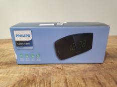 RRP £24.99 Philips AJ3400 Wake-Up Alarm Clock with Radio for Bedside or Kitchen