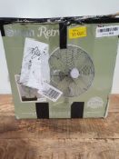 RRP £27.83 Swan SFA12620GN Green Retro 12 Inch Desk Fan