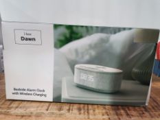 RRP £39.95 Bedside Wireless Charging Radio Alarm Clock with Dimmable LED Display