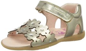 BRAND NEW BOXED Pablosky Boy's Girl's Sandals, Gold 073780 Dorado, 3 UK Child RRP £12Condition