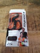 RRP £19.99 JVC In-Ear Sports Headphone with Ear Clip and 1-Button Microphone - Black
