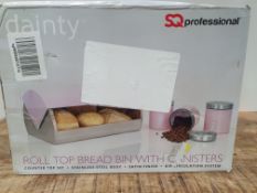 SQ Professional Dainty Bread Bin and Canisters (Appleblossom) R
