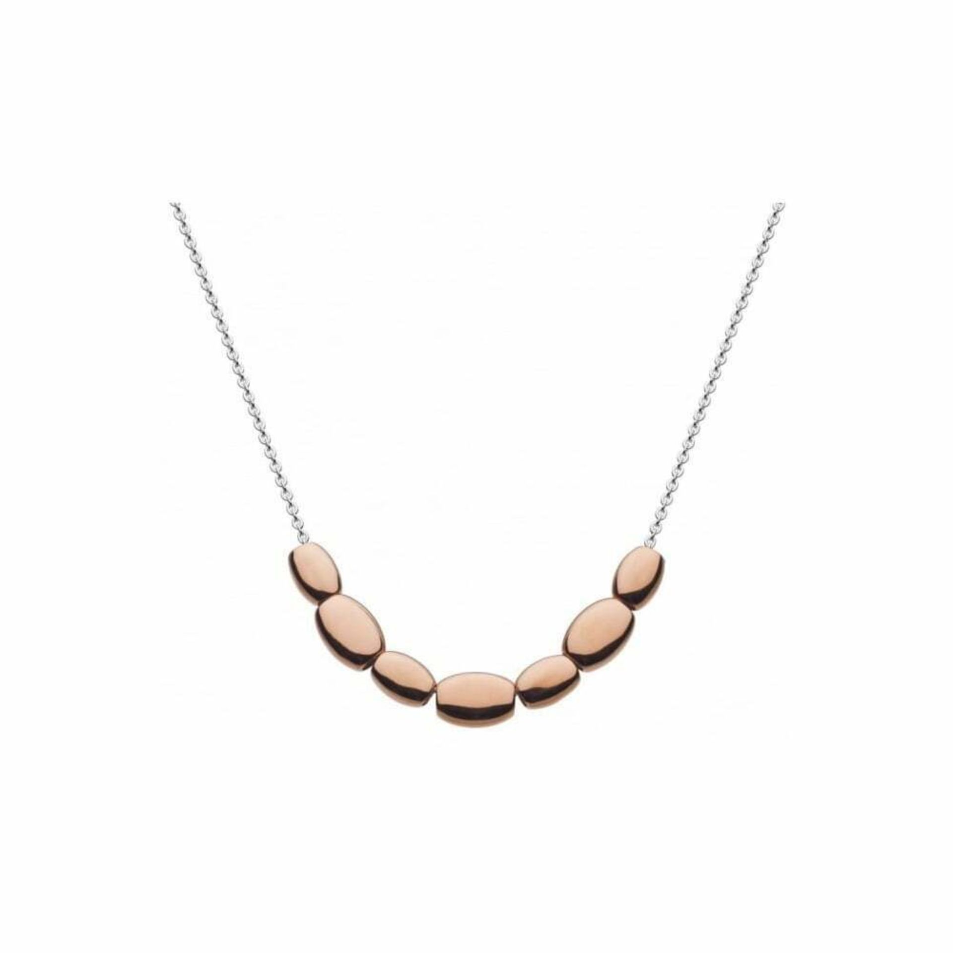 Ladies KIT HEATH Stepping Stone Rose Gold sterling silver Necklace RRP £110Condition ReportBRAND NEW