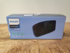 RRP £24.99 Philips AJ3400 Wake-Up Alarm Clock with Radio for Bedside or Kitchen