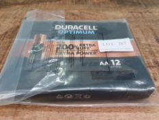 RRP £13.00 Duracell NEW Optimum AA Alkaline Batteries [Pack of 12] 1.5 V LR6 MX1500