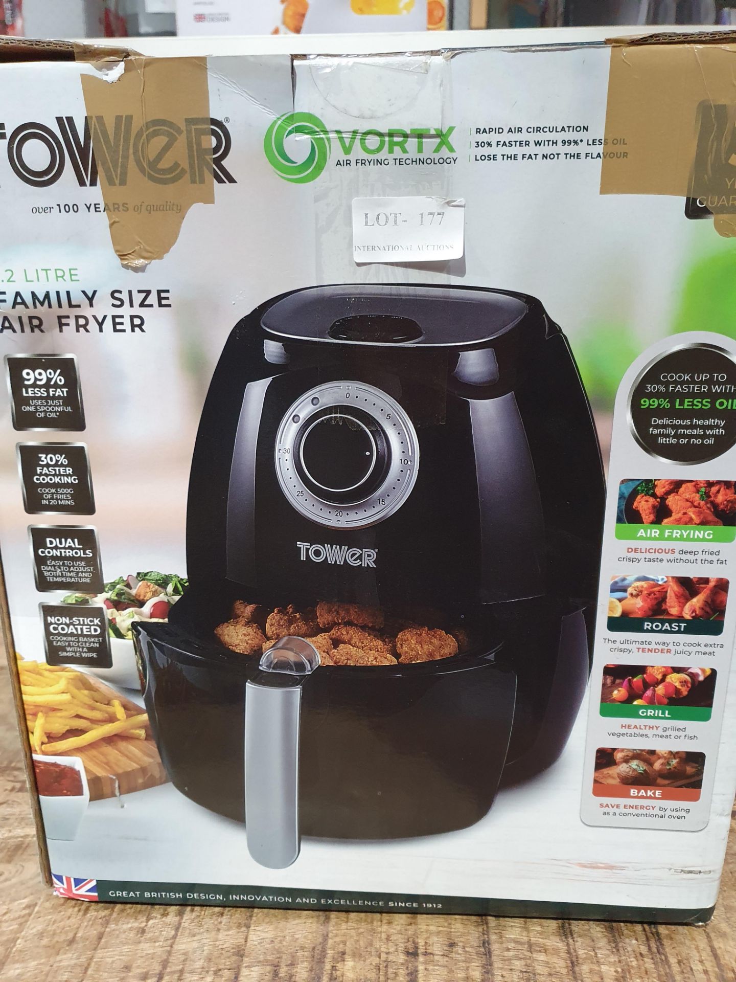 Tower T17005 Health Manual Air Fryer Oven with Rapid Air Circulation