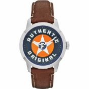 Fossil Men's FS4898 Silver Analog Quartz Watch with Orange Dial RRP £50Condition ReportBRAND NEW