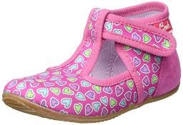 BRAND NEW BOXED Beck Boy's Girl's Herzchen Hi-Top Slippers, Pink (Pink 06), 3 UK Child RRP £23