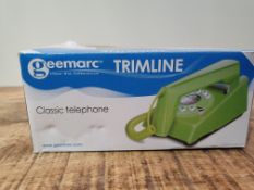 RRP £19.99 Geemarc Trimline - Retro Style 2 Piece Corded Telephone with Adjustable Ringer