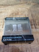 RRP £8.29 BG Electrical fbs42 Screwless Flat Plate Double Light Switch