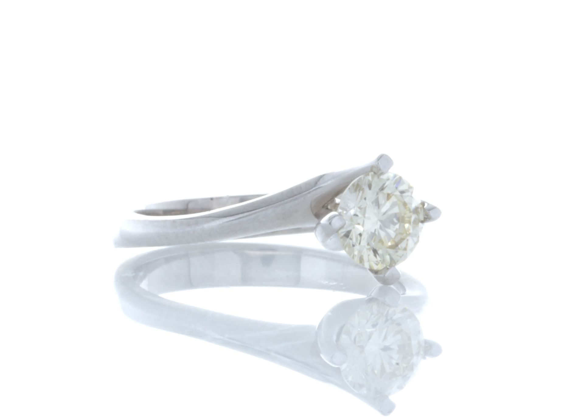 18ct White Gold Single Stone Fancy Claw Set Diamond Ring 0.71 Carats - Valued by IDI £7,250.00 - - Image 4 of 5