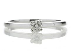 18ct White Gold Single Stone Wire Set Diamond Ring 0.20 Carats - Valued by AGI £1,800.00 - 18ct