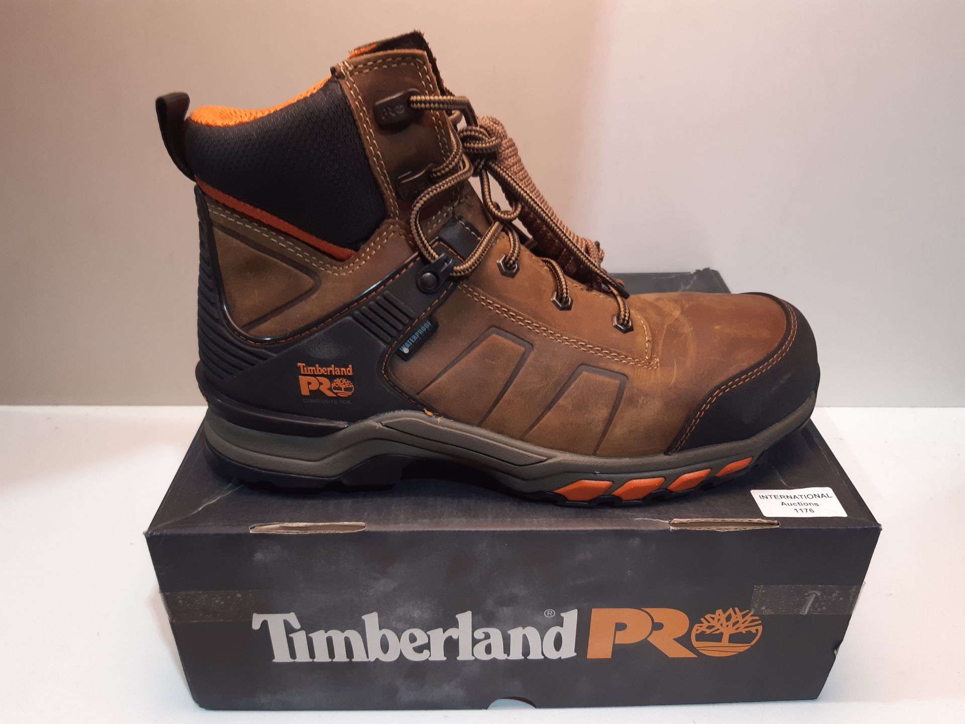 RRP £145.80 Timberland Pro Hypercharge Wk/Bt Brown/Orange 8