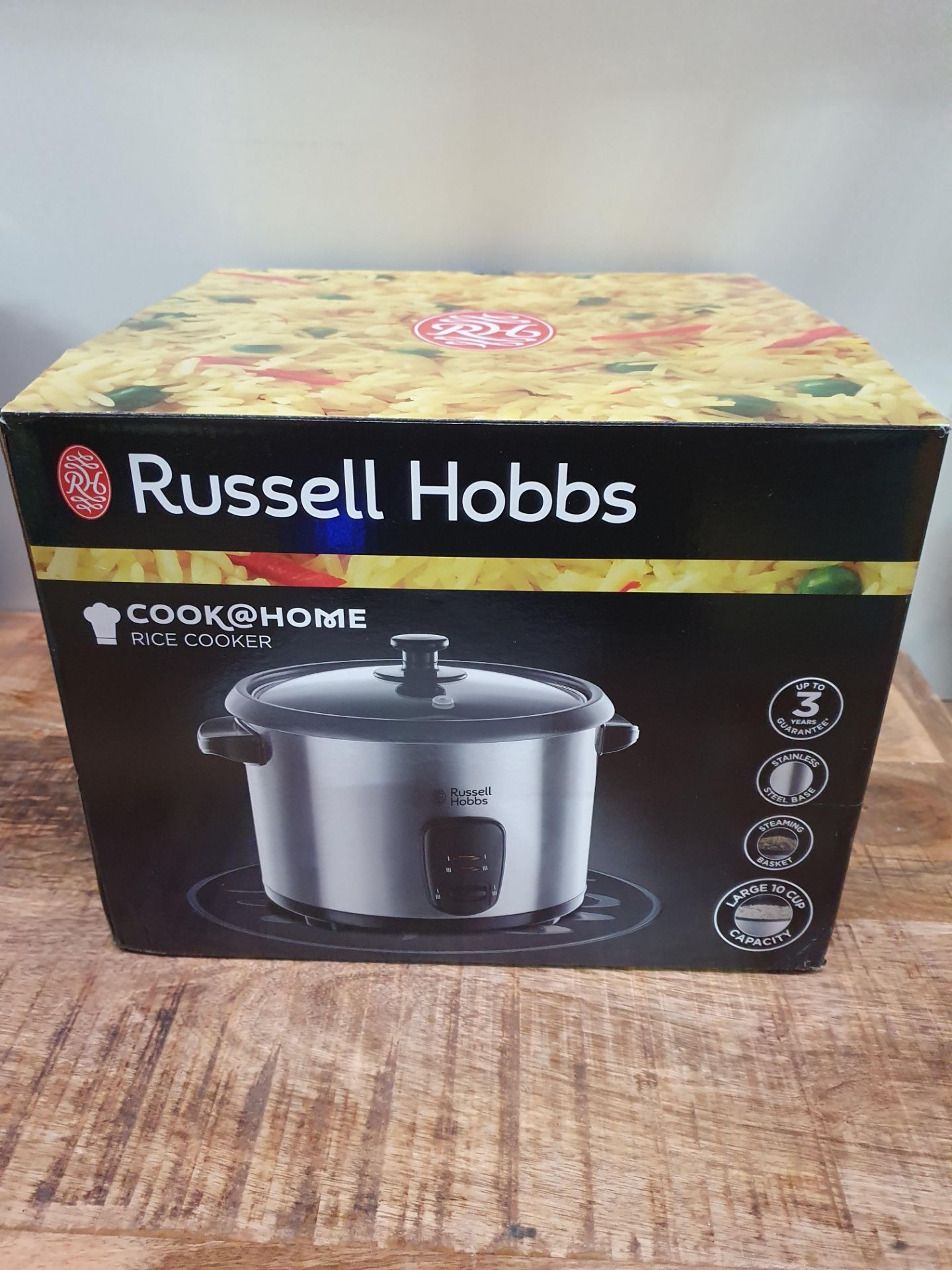 RRP £27.64 Russell Hobbs 19750 Rice Cooker and Steamer, 1.8 Litre, Silver