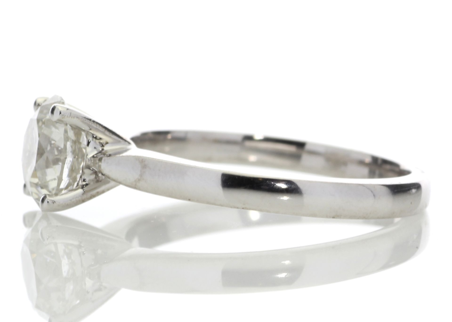 18ct White Gold Single Stone Claw Set Diamond Ring 1.24 Carats - Valued by GIE £28,115.00 - A - Image 3 of 4