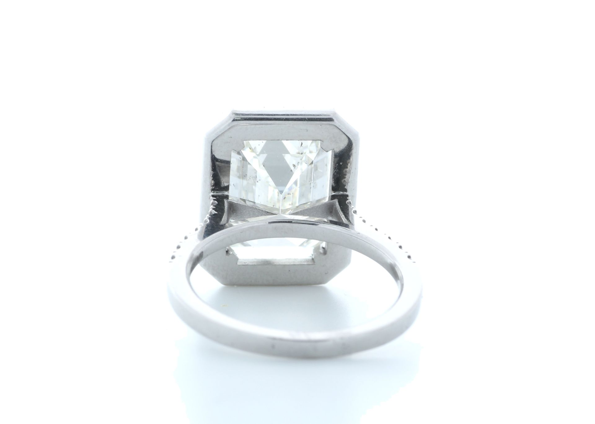 18ct White Gold Emerald Cut Halo Diamond Ring 5.85 Carats - Valued by IDI £290,000.00 - 18ct White - Image 3 of 5