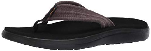 BRAND NEW Action Sports (Teva DE) Voya Canvas Flip Sandal Mens Flops, Black (Drizzle DRIZ), 7 UK RRP