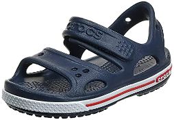BRAND NEW Crocs Crocband II Sandal P, Boys Open-Toe Sandals, Blue (Navy/White), 10 (27/28 EU) RRP £