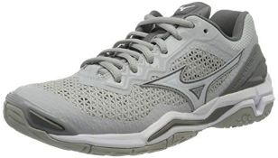 BRAND NEW Mizuno Women's Wave Stealth V Handball Shoe, Harbourmist/Wht/Qshade, 4.5 UK 1 RRP £