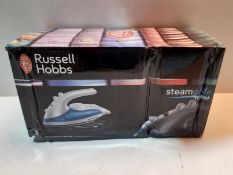 RRP £3.20 Russell Hobbs Steam Glide Travel Iron 22470, 760 W - White and Blue