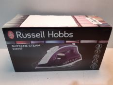 RRP £14.99 Russell Hobbs Supreme Steam Traditional Iron 23060, 2400 W, Purple/White