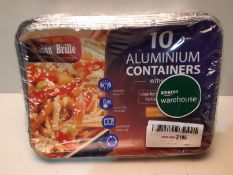 RRP £10.82 Aluminum Foil Trays Takeaway Tin Pack of 10 with Foil Lids 1000ml