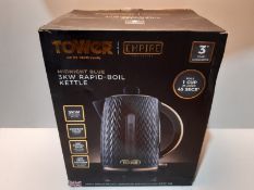 RRP £29.95 Tower T10052MNB Empire 1.7 Litre Kettle with Rapid Boil