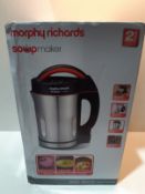 RRP £59.99 Morphy Richards 48822 Soup maker, Stainless Steel, 1000 W, 1.6 liters