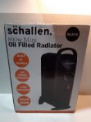 RRP £8.74 Schallen Black Portable Electric Slim Oil Filled Radiator