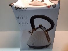 RRP £49.99 Swan Gatsby White and Gold 1.7 Litre Pyramid Kettle