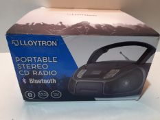 RRP £36.54 LLOYTRON Portable Stereo CD Radio with Bluetooth