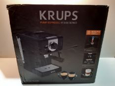 RRP £112.89 Krups Opio Steam & Pump XP320810 Espresso Coffee Machine