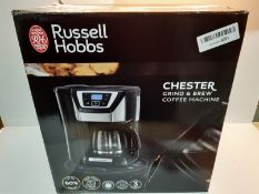 RRP £69.40 Russell Hobbs Chester Grind and Brew Coffee Machine 22000 - Black