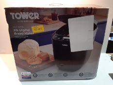 RRP £52.05 Tower T11003 2 lb Digital Bread Maker with 12 Automatic Programs