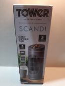 RRP £29.99 Tower T628000 Scandi Tower Fan with 2-Hour Timer