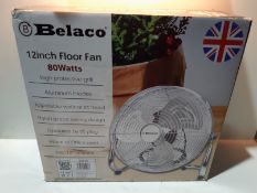 RRP £29.90 Metal floor fan 12 High velocity chrome free stand