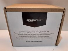 RRP £8.57 Amazon Basics Universal DC Power Supply with 7 detachable tips