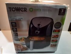 RRP £48.99 Tower T17021 Family Size Air Fryer with Rapid Air Circulation