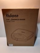 RRP £39.99 Yabano Waffle Maker 3 in 1 Toastie Maker