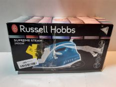 RRP £3.29 Russell Hobbs Supreme Steam Traditional Iron 23061, 2400 W, White/Blue