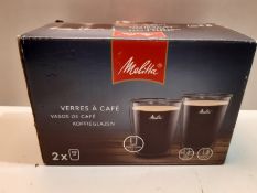 RRP £7.99 Melitta 6761117 2 Lungo Coffee Glasses 200 ml