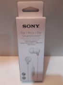 RRP £7.99 Sony MDR-EX15APWZ(CE7) Earphones with Smartphone Mic and Control - White