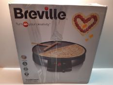 RRP £25.00 Breville VTP130 Traditional Crepe Maker, 12-Inch, Black