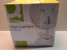 RRP £14.90 Q Connect 150mm/6 inch Clip Fan