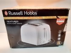 RRP £18.39 Russell Hobbs 21640 Textures 2-Slice Toaster, White