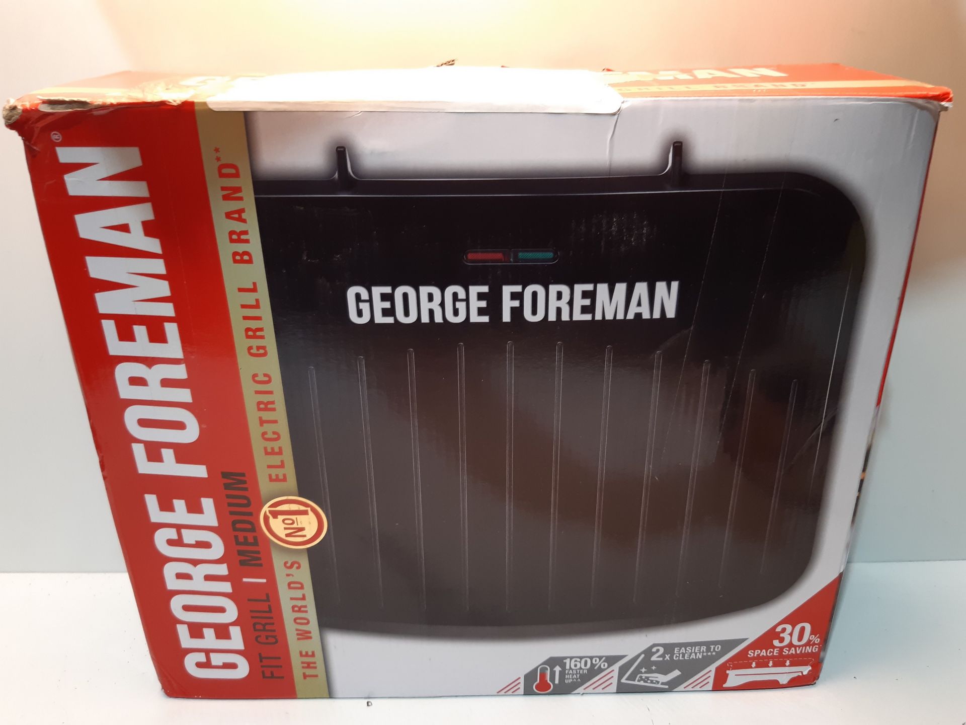 RRP £36.84 George Foreman 25810 Medium Fit Grill - Versatile Griddle