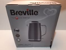 RRP £42.55 Breville Lustra Electric Kettle, 1.7 Litre, 3 KW Fast Boil, Storm Grey [VKT065]