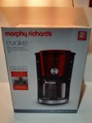 RRP £55.35 Morphy Richards Evoke 162522 Filter Coffee Machine, Red