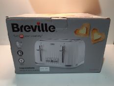 RRP £34.99 Breville VTT470 Impressions 4-Slice Toaster with High-Lift and Wide Slots